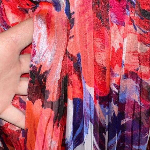 Luxe by Carmen Marc Valvo Floral Fit & Flare Dress Size 14 - Picture 9 of 15